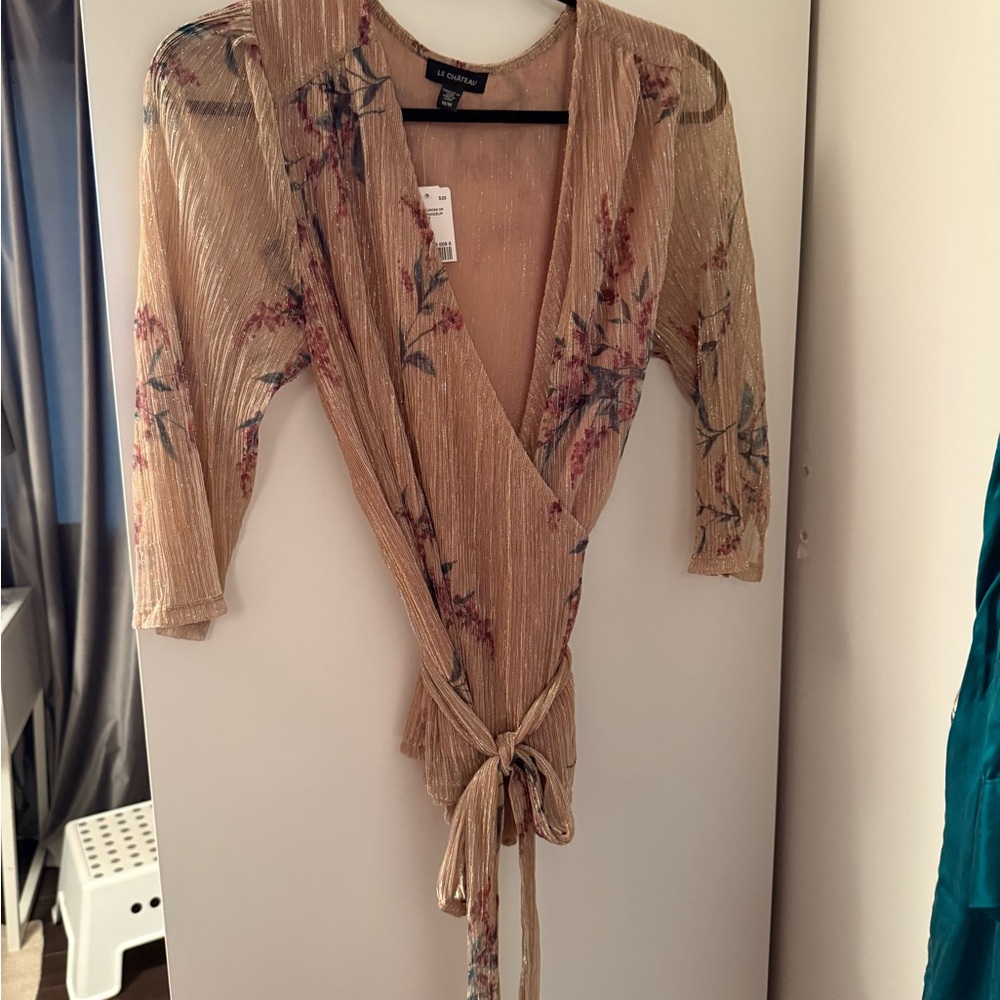 Le Chateau Rose Gold Sheer Dress